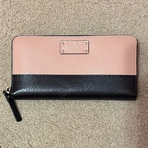 Kate Spade Two-Tone Pink and Black Wallet